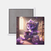 図書館で – Purple Dragon Magnet マグネット (正面/裏面)