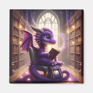 図書館で – Purple Dragon Magnet マグネット