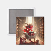 図書館で – Red Dragon Magnet マグネット (正面/裏面)