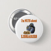図書館についてのナット 缶バッジ (正面&裏面)