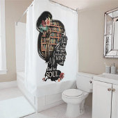 図書館に入る彼女はシャワー・カーテンを浴びる シャワーカーテン