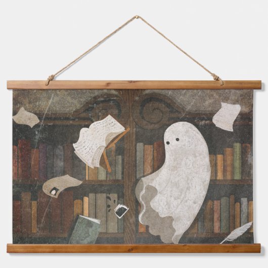 図書館に司教者がいる 吊り下げ型タペストリー (正面)