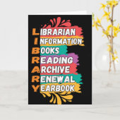 図書館のおもしろい図書館贈答品 カード (黄色い花)