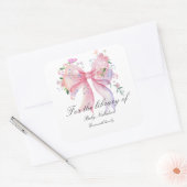 図書館のためのBow Floral ベビーシャワー スクエアシール (封筒)