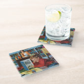 図書館のカエル ガラスコースター (アングル)