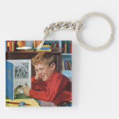 図書館のカエル キーホルダー (裏面)