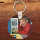 図書館のカエル キーホルダー (正面)