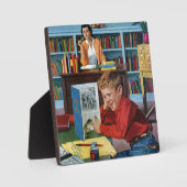 図書館のカエル フォトプラーク (正面)