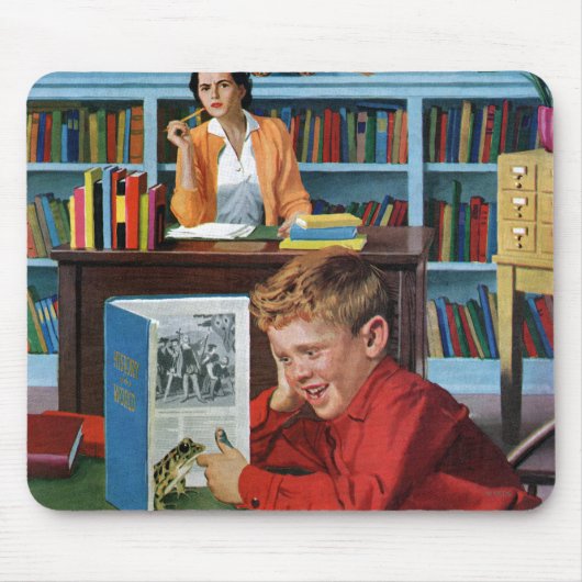 図書館のカエル マウスパッド (正面)