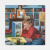 図書館のカエル マグネット (正面)