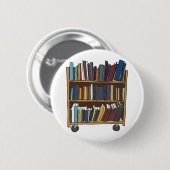 図書館のカート 缶バッジ (正面&裏面)