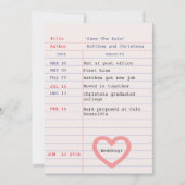 図書館のカードを保存する日 セーブザデート (正面)