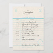 図書館のカード 年間ベスト Flat ホリデーカード (正面)