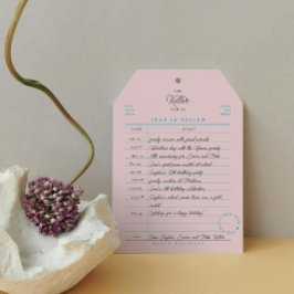 図書館のカード 年間レビュー フラット ホリデー カード