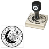 図書館のクリスタルムーン ラバースタンプ (押印)