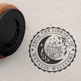 図書館のクリスタルムーン ラバースタンプ