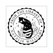 図書館のクリスタル・キャット・スター・ペンシル・ムーン ラバースタンプ (インプリント)