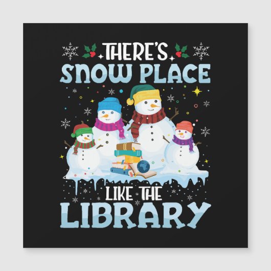 図書館のクリスマスのような雪の場所がある (正面)