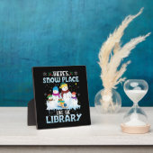 図書館のクリスマスのような雪の場所がある フォトプラーク (インサイチュ)