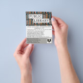 図書館のチラシ、書広告籍の表示 チラシ (手)