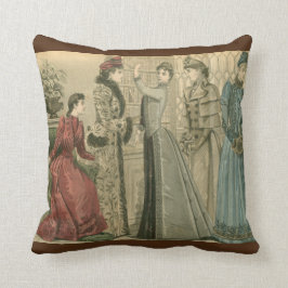 図書館のビクトリアンな女性 クッション
