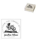 図書館のホラー書 ラバースタンプ (押印)