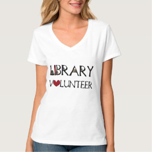 図書館のボランティア Tシャツ