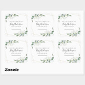 図書館のユーカリ赤ちゃんシャワー蔵書票 スクエアシール (シート)