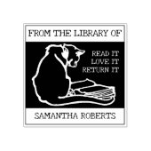 図書館の古ねこ ラバースタンプ (インプリント)