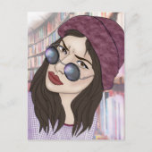 図書館の女の子 ポストカード (正面)