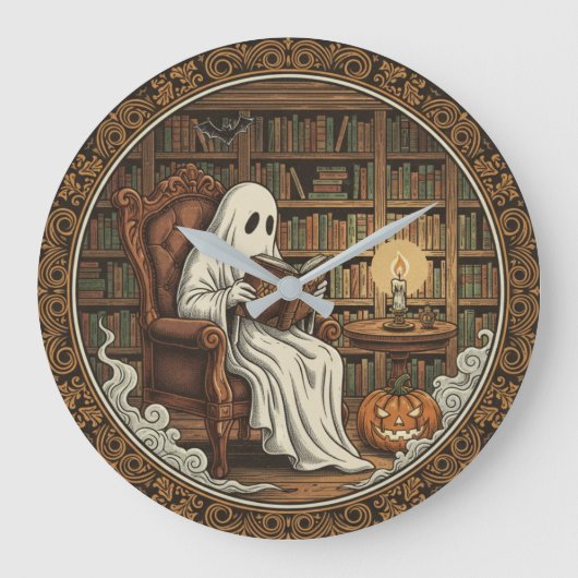 図書館の幽霊 ラージ壁時計 (正面)