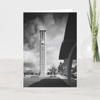 図書館の建物のアーチが付いている鐘桜 カード