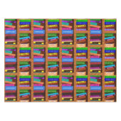 図書館の本だなパターン読者の本の署名 テーブルクロス (正面(横))