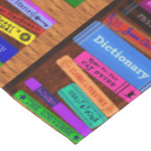 図書館の本だなパターン読者の本の署名 テーブルクロス (アングル)