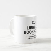 図書館の本のクラブ名のカスタム コーヒーマグカップ (正面左)