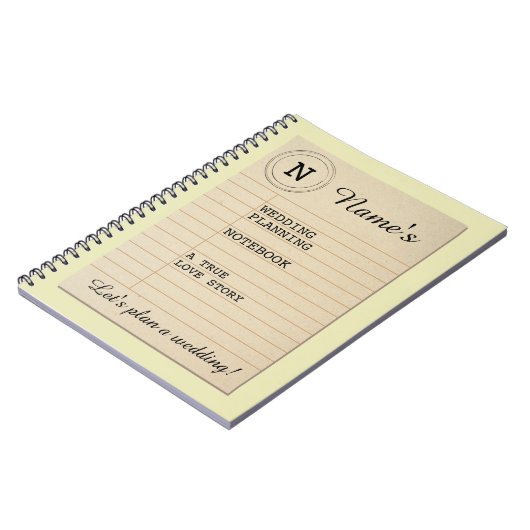 図書館の本の作家のノートの結婚式の計画 ノートブック (左側)