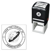 図書館の本の宇宙猫 セルフインキングスタンプ (インサイチュ)