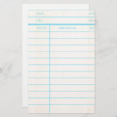 図書館の本の返納期日カード 便箋 (正面/裏面)