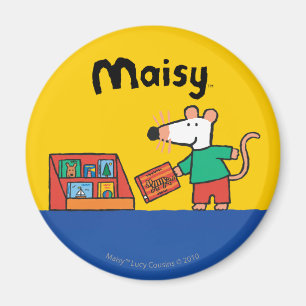 図書館の本を持つMaisy マグネット