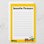 図書館の本を持つMaisy 便箋 (正面/裏面)