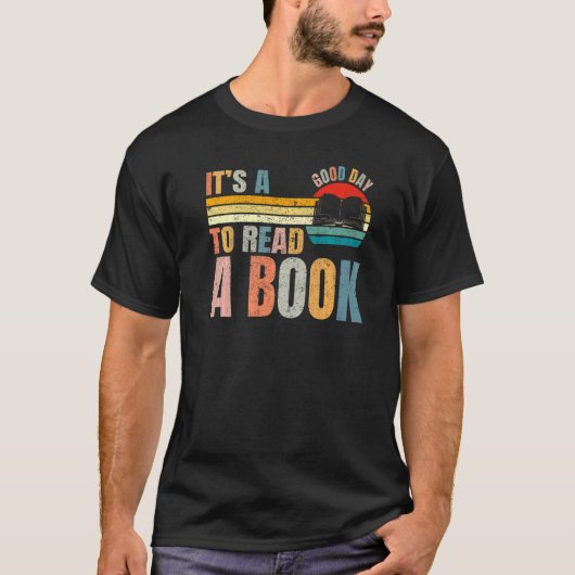 図書館の本を読読むは良い読日だ Tシャツ (正面)