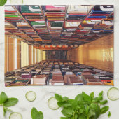 図書館の本棚の台所タオル キッチンタオル (折り畳み)