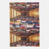 図書館の本棚の台所タオル キッチンタオル (縦)