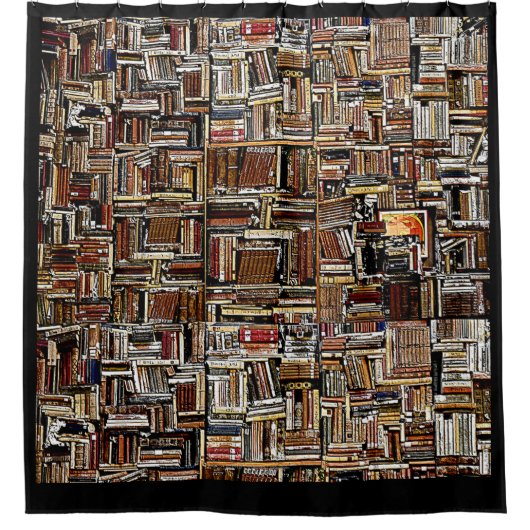 図書館の本箱 シャワーカーテン (正面)