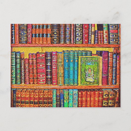 図書館の本 ポストカード (正面)