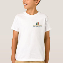 図書館の本+冒険+少年+Tシャツ Tシャツ