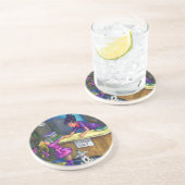 図書館の点検のアートワーク コースター (側面)