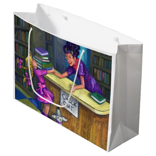 図書館の点検 ラージペーパーバッグ (正面アングル)