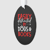 図書館の犬派読の図書館員 オーナメント (正面)