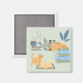 図書館の猫たち マグネット (正面/裏面)